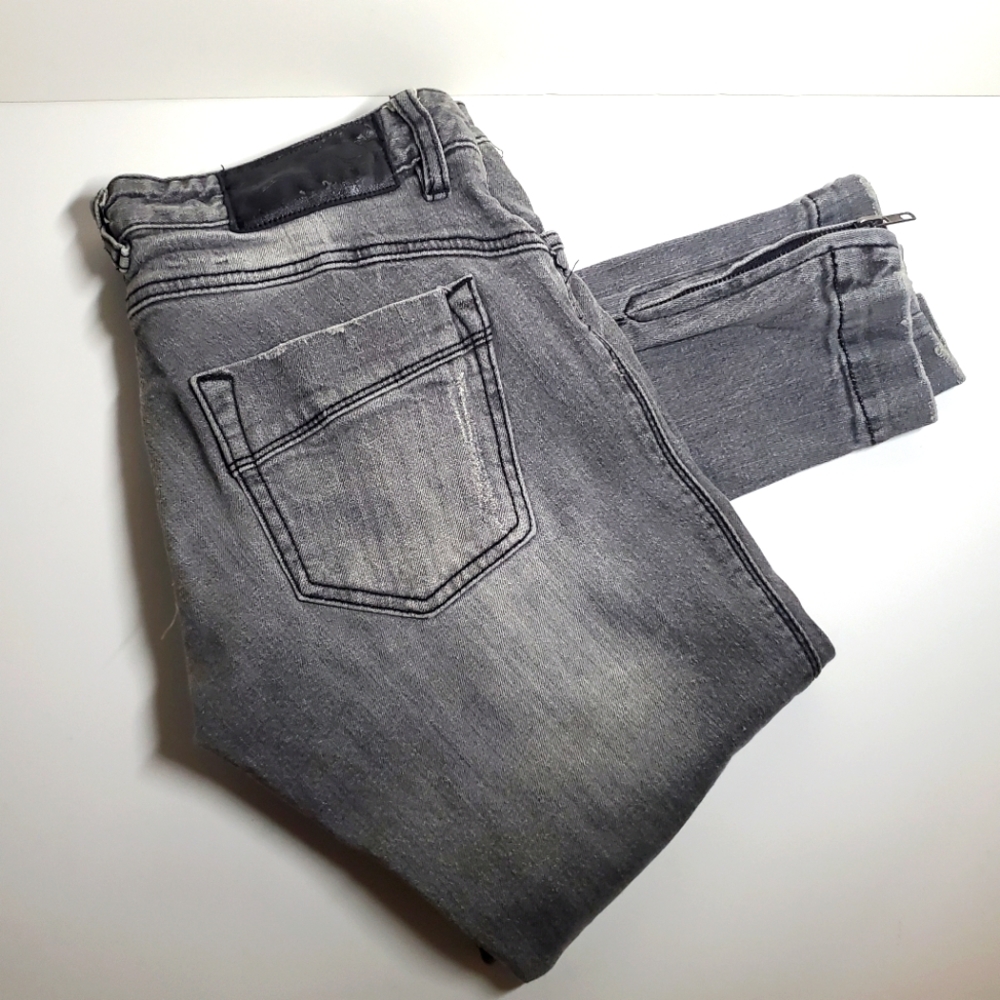 Kill City Low Rise Washed Black Jeans